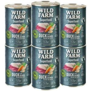 WILD FARM Superfood Duck 6x400g bezzbożowa karma dla psa