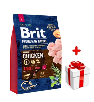 BRIT Premium By Nature Adult L 3kg + niespodzianka dla psa GRATIS!