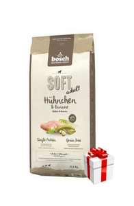 Bosch Soft Adult Kurczak&Banan 12,5kg + Niespodzianka dla psa GRATIS