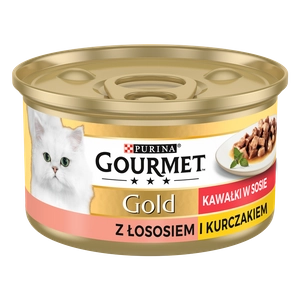 Purina Gourmet Gold łosoś/ kurczak w sosie 85g