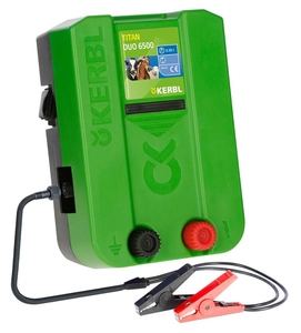 KERBL Elektryzator uniwersalny TITAN DUO 6500, na dziki, dla koni, bydła, owiec i kóz, 6,5 J