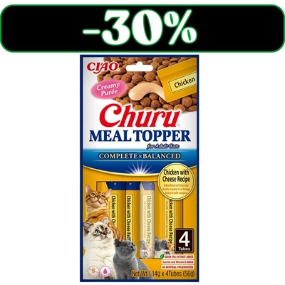 INABA  Cat Meal Topper Chicken wiith Cheese Recipe 4x14 (56g)