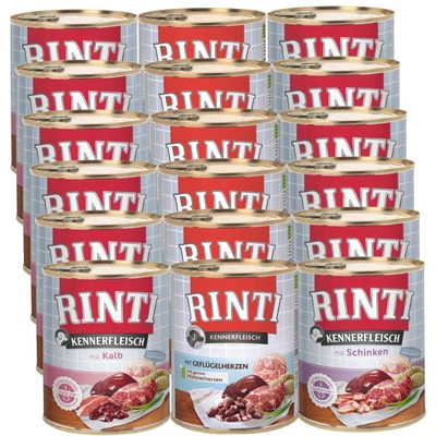 Rinti Kennerfleisch karma mokra dla psa Mix Smaków 18x800g