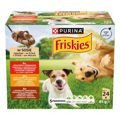 PURINA Friskies Karma dla dorosłych psów w sosie 24 x 85 g