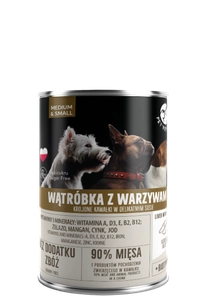 PetRepublic kawałki w sosie z wątróbką i warzywami 400g dla psa