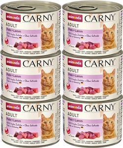 ANIMONDA Cat Carny Adult smak: indyk, jagnięcina 6x200g 