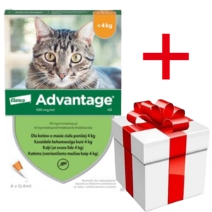 Advantage - dla kotów (0,4mlx4)  *roztwór*  blister +  niespodzianka dla kota GRATIS!!!