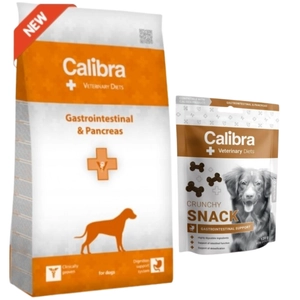 Calibra Veterinary Diets Dog Gastro and Pancreas 2kg + Calibra VD Gastrointestinal Crunchy Snack 120g