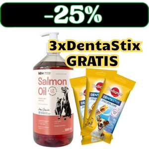 Lab-v Olej z Łososia 100% Dla Psa i Kota w Każdym Wieku 1000 ml Tłoczony Na Zimno