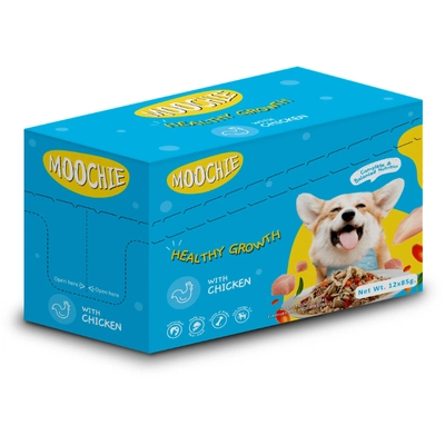 MOOCHIE Healthy Growth With Chicken 12x85g karma mokra dla psa z kurczakiem