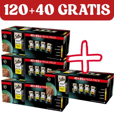 Sheba Delicacy Drobiowe Smaki w galaretce - mokra karma dla kota 120x85g + 40x85 GRATIS