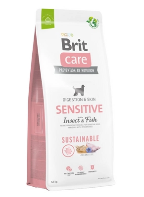 BRIT CARE Sustainable Sensitive Insect & Fish 12kg/Opakowanie uszkodzone (9988,1289) !!! 