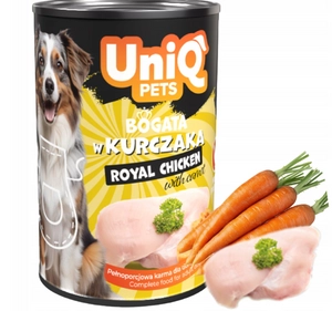 UNIQ PETS Mokra Karma dla psa ROYAL CHICKEN 375g kurczak