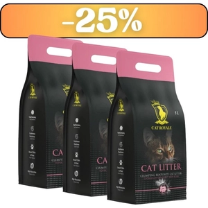 Cat Royale Baby Powder żwirek bentonitowy 3x5l