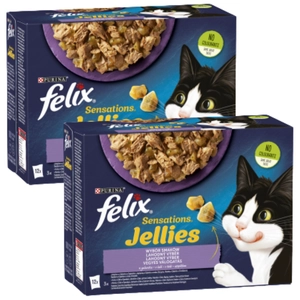 FELIX Sensation Jellies Karma dla kotów wybór smaków w galaretce 2x(12x85g)