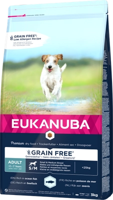 EUKANUBA Adult Small&Medium Grain Free 2,7kg / Opakowanie uszkodzone (3191)!!!