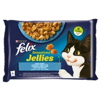 FELIX Sensations Jellies Karma dla kotów smaki rybne w galaretce 4x85g