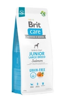 BRIT CARE Dog Grain-free Junior Large Breed Salmon 12kg / Opakowanie uszkodzone (1315,1320,1540,1601,2070) !!!