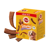 PEDIGREE® Mega Box SchmackosTM – karma uzupełniająca dla dorosłych psów (o smaku Wołowiny, Jagnięciny i Drobiu) – 790g