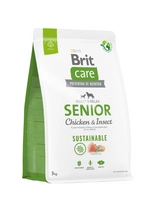 BRIT CARE Dog Sustainable Senior Chicken & Insect 3kg /opakowanie uszkodzone (3429)