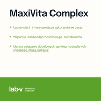 Lab-v MaxiVita Complex - mieszanka paszowa uzupełniająca – multiwitaminowa, w formie płynnej, przeznaczona dla drobiu grzebiącego, drobiu wodnego, gołębi, świń, bydła, owiec i kóz 250 ml