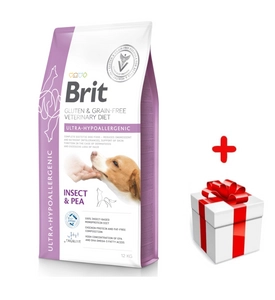 BRIT GF Veterinary Diets Dog Ultra-Hypoallergenic Insect 12kg  + niespodzianka dla psa GRATIS!