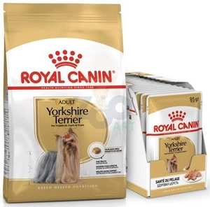 ROYAL CANIN Yorkshire Terrier Adult 7,5kg + Yorkshire Terrier Adult 24x85g