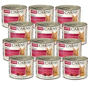 ANIMONDA Cat Carny Adult smak: wołowina i serca 24x200g