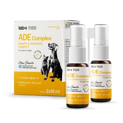 Lab-v ADE Complex – Kompleks witamin A, D i E w formie spreju dla psów i kotów 2 x 10ml