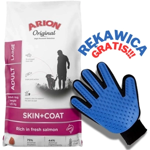 ARION Original Skin & Coat Adult Salmon and Rice Large Breed 12kg + RĘKAWICA DO CZESANIA GRATIS!!