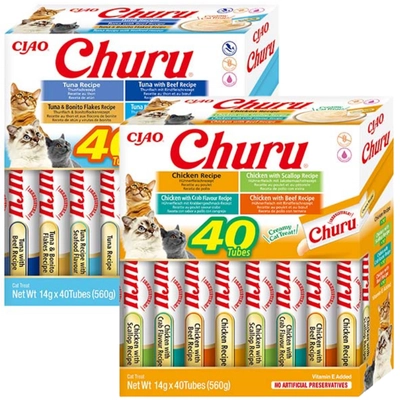 INABA  Churu dla kota - Mix Smaków 2x(40x14g)