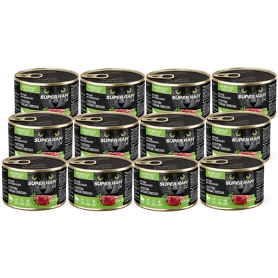 DOLINA NOTECI Super Rafi Cat P&F z dziczyzną i sercami z kurczaka 12x185g
