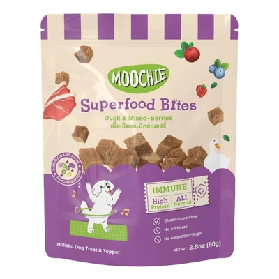 MOOCHIE Superfood Bites Duck & Mixed-Berries 40g smakołyki dla psa