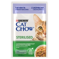 CAT CHOW Sterilised Karma dla kotów z jagnięciną i zieloną fasolką w sosie 85g