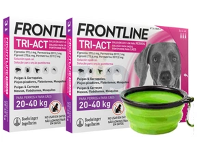 FRONTLINE Tri-Act L 20-40kg (pipeta 3 x 4ml) X2 + SILIKONOWA MISKA NA WODĘ GRATIS!