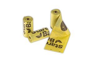 STARCHBAG Kompostowalne BIOworki na odchody 1 rolka x 15 szt., kol. zielony lub czarny