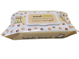 SalviettZOO XL - chusteczki pielęgnacyjne dla psa i kota 40szt (o zapachu wanilii)