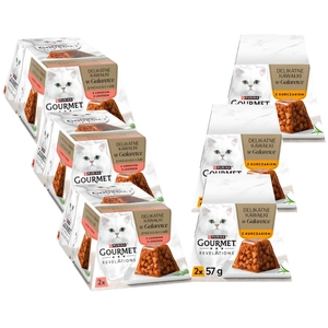 GOURMET Revelations Delikatne Kawałki w Galaretce Mix Smaków 6x(2x57g)