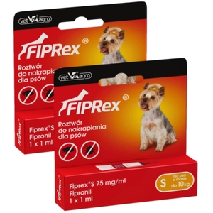 Fiprex S, 75 mg/ml, roztwór do nakrapiania dla psów (2szt)