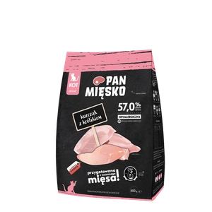 PAN MIĘSKO Kurczak z królikiem XS 400g dla kociąt