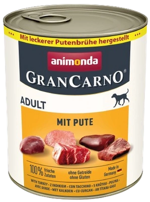 ANIMONDA GranCarno Adult Dog smak: Wołowina + Indyk 800g