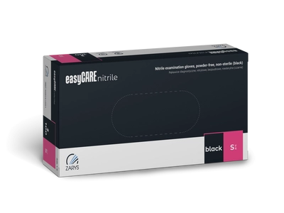 Rękawice nitrylowe bezpudrowe rozmiar S - czarne 