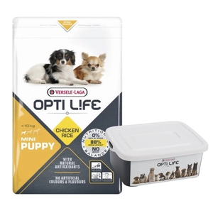 VERSELE-LAGA Opti Life Puppy Mini 2,5kg - z kurczakiem - dla szczeniąt małych ras + Versele Laga Optilife Handy Box-pudełko GRATIS!