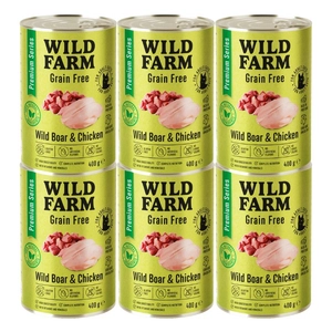 WILD FARM Premium Grain Free Wild Boar and Chicken 6x400g  - bezzbożowa karma dla kota