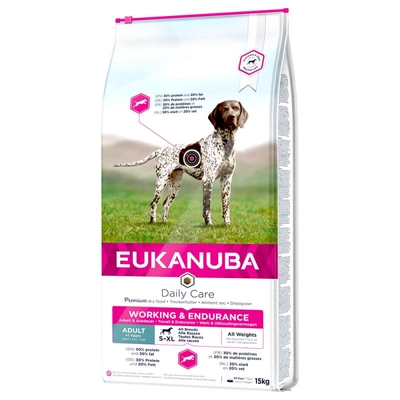 EUKANUBA Dog Dry Premium Working & Endurance Chicken 15kg /Opakowanie uszkodzone (9666) !!! 