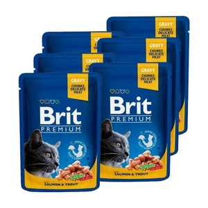 BRIT Cat ŁOSOŚ i PSTRĄG 6x100g