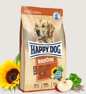 HAPPY DOG Natur- Croq wołowina i ryż 15kg