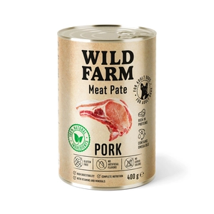 WILD FARM Pate Pork 400g bezglutenowa karma dla psa