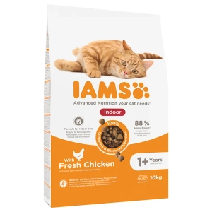 IAMS-Sucha karma for Vitality Indoor dla dorosłych i starszych kotów niewychodzących z domu, kurczakiem 10kg