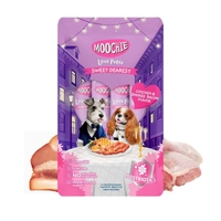 MOOCHIE Love Puree Chicken & Smoked Bacon 4x15g przysmak dla psa o smaku kurczaka i wędzonego boczku